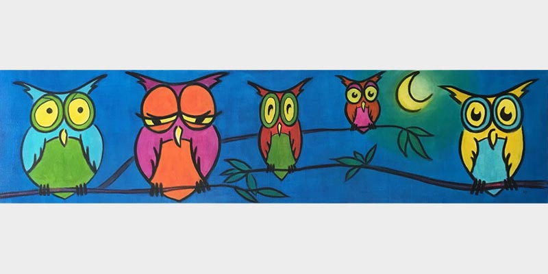 Owls (Acrylics 1' x 4')
